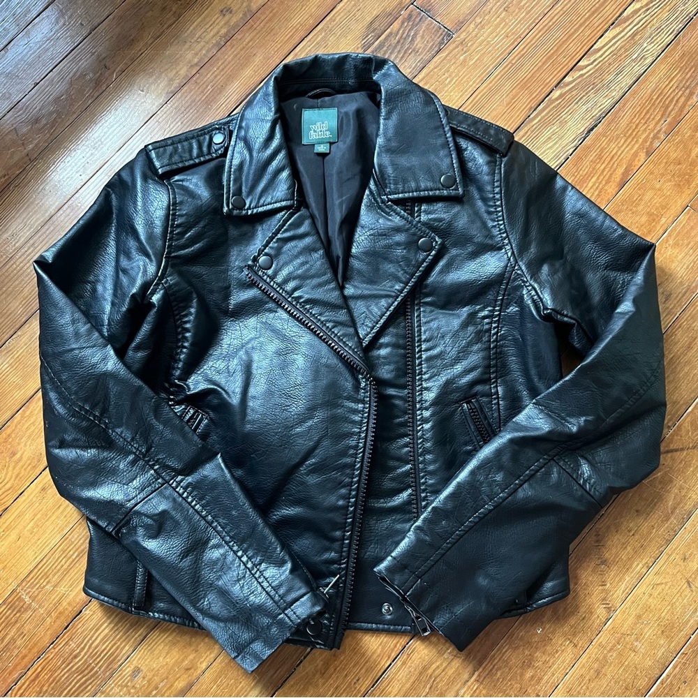 Faux Leather Moto Jacket